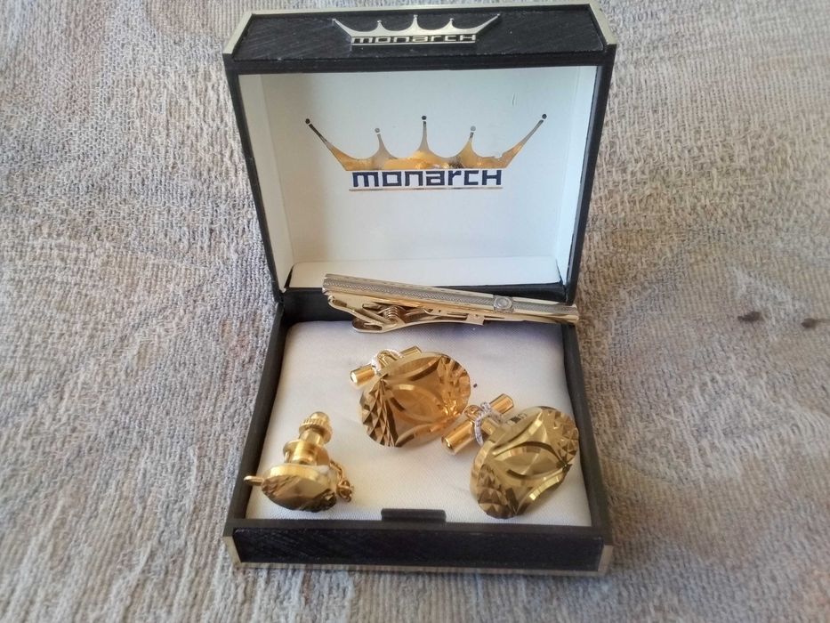 Запонки мужские с клипсой на галстук " MONARCH "