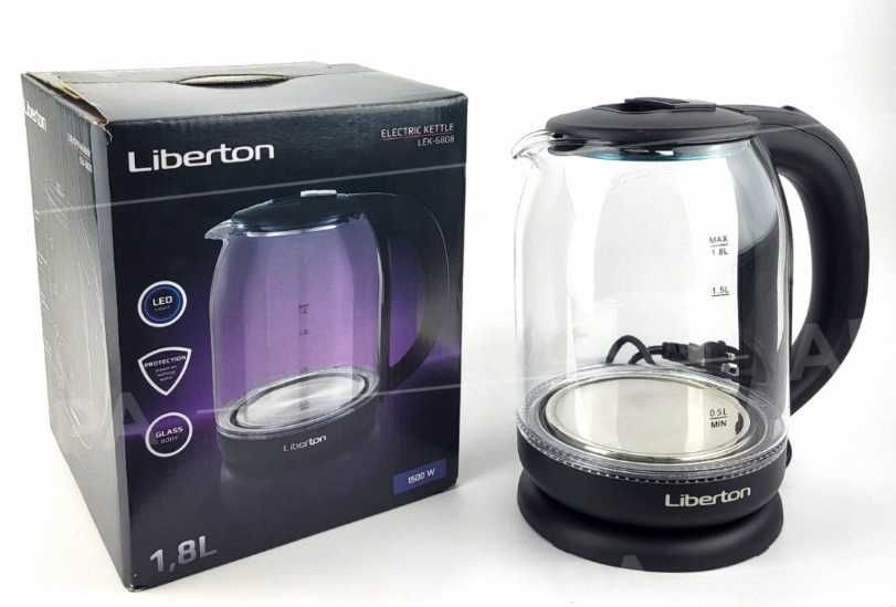 Електрочайник скляний LIBERTON LEK-6808 1500Вт