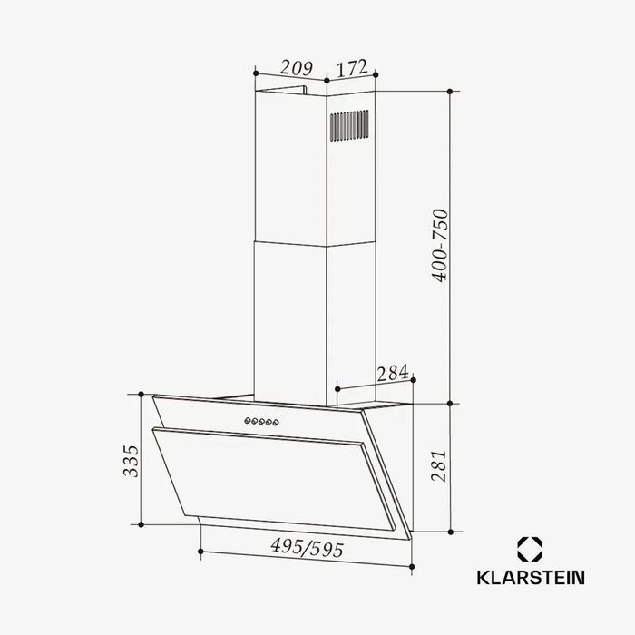 Витяжка кухонна 60 см Klarstein з Німеччини/ вытяжка кухонная