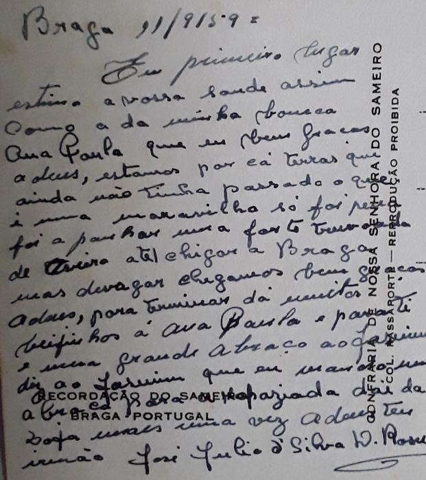 Cartões postais ou Bilhete postal de Portugal