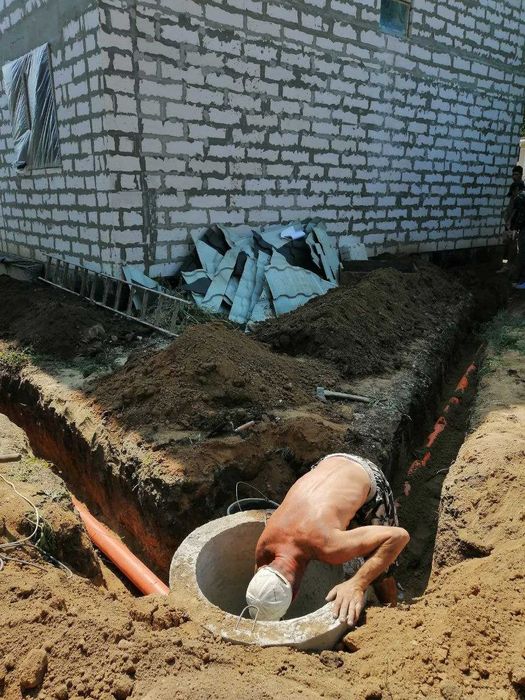 Канализации под ключ. Выкопать канализацию. Копка выгребных ям.Септики