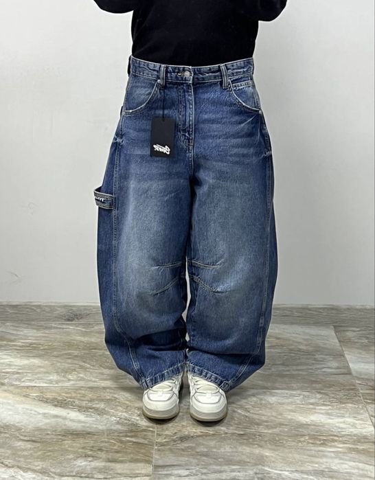 Нові широкі реп джинси BAGGY rap carpenter sk8 jeans широкие джинсы с вишивкой бегги Fubu Ecko typ