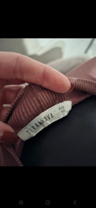 Bluzka długi rękaw Terranova M bordowa