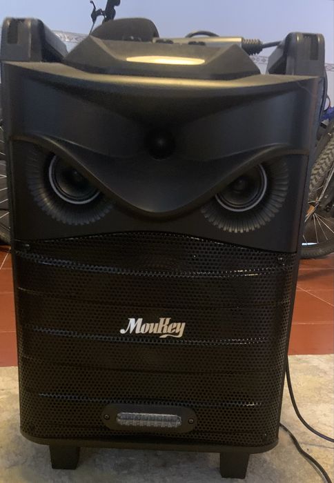 Coluna de Karaoke Portátil Moukey MTs 8-1 (120W) – Como Nova