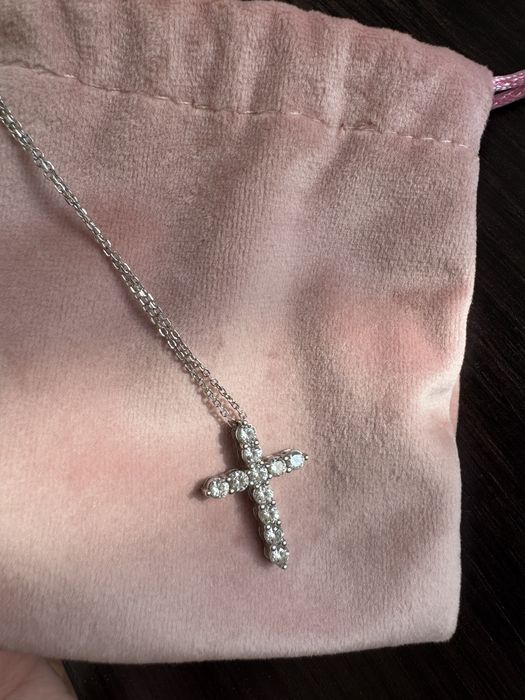 Хрестик в стилі t iffani,срібло