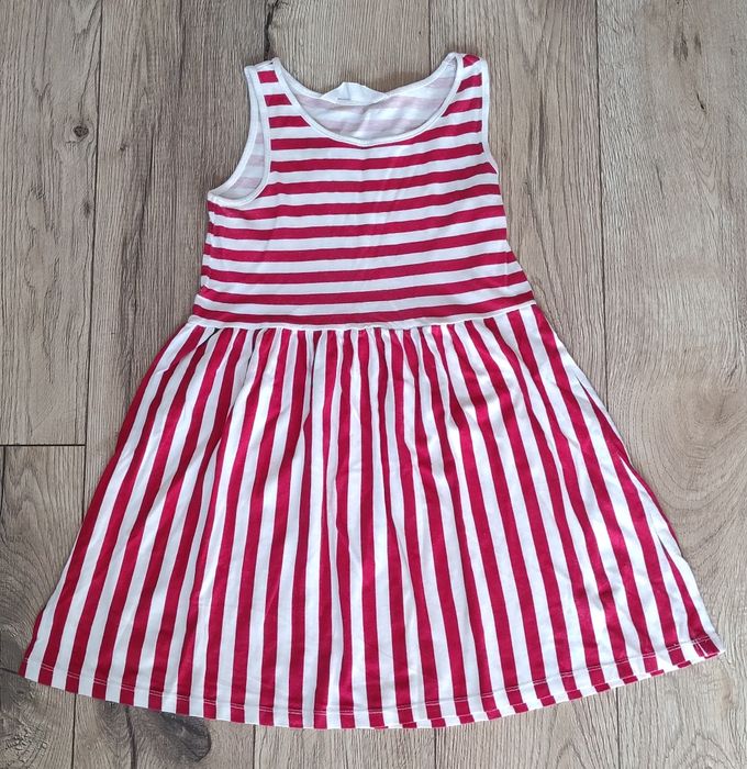 Sukienka na ramiączkach w paski H&M 122-128