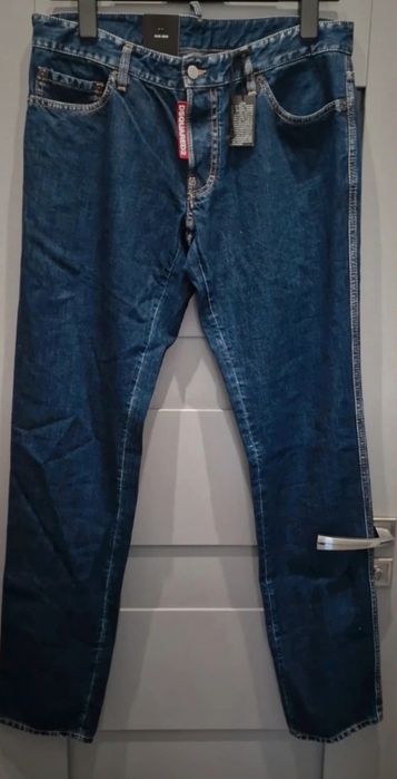 Dsquared2 big logo slim jean klasyczne spodnie jeansowe
