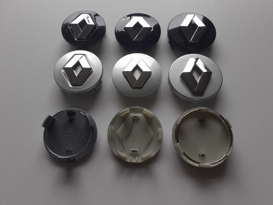 Centros/tampas jante completos Renault com 54, 56, 57, 60, 65 e 68 mm