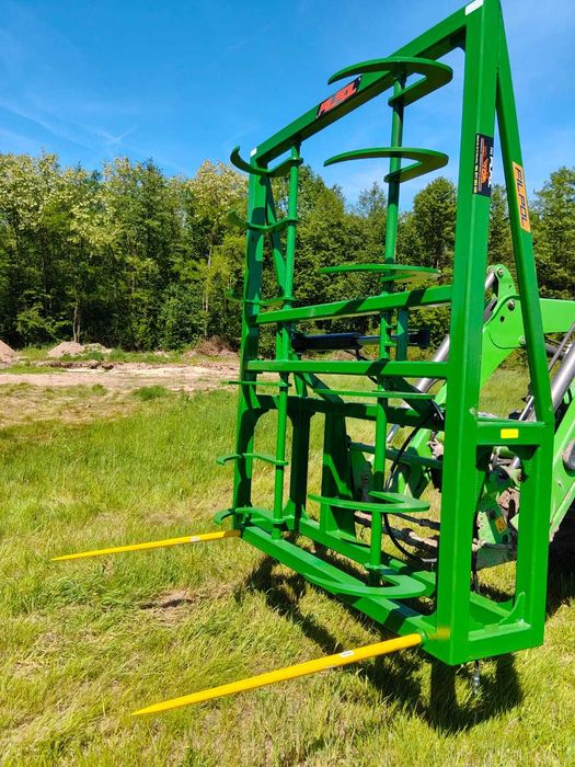 Widły Chwytak do bel Chwytak szczękowy Euro/Różne mocowania do ładowarek Maniotou Jcb Merlo i inne