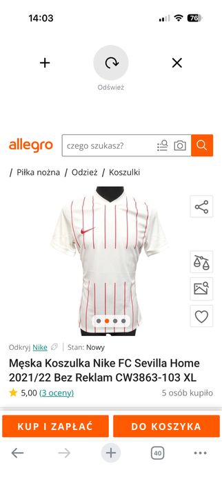 Koszulka męska biala nike