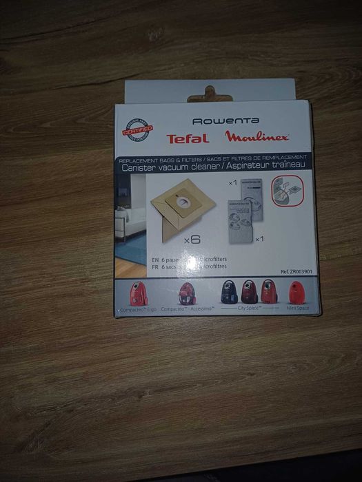 Sacos e Filtro Aspirador Rowenta / Tefal ZR003901 - Novo (Caixa Aberta)