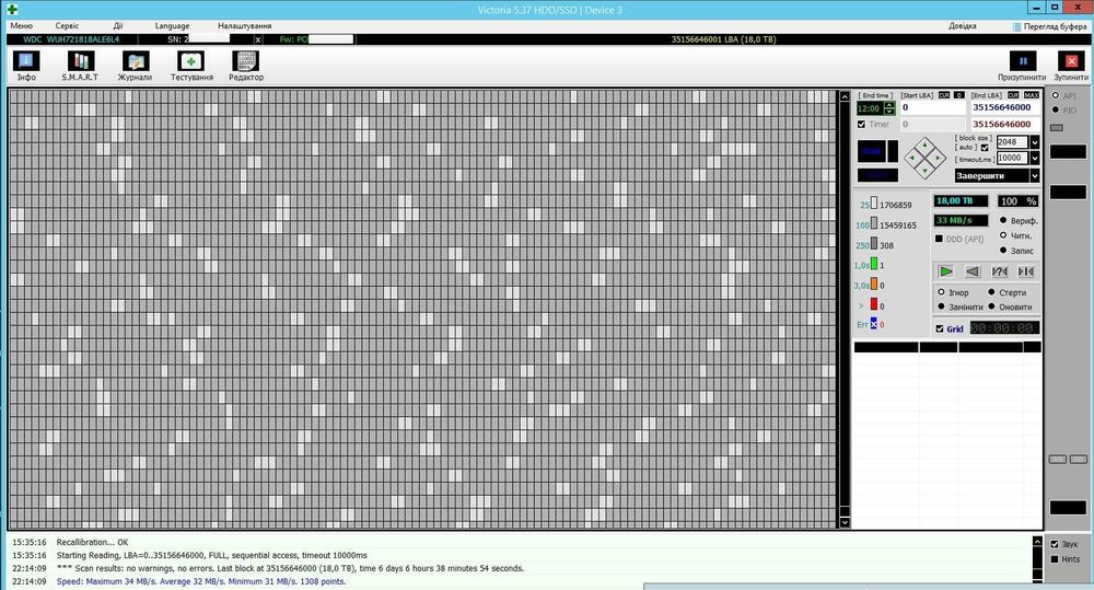 Жорсткий диск 18TB WDC Hitachi HGST (WUH721818ALE6L4) 3.5"