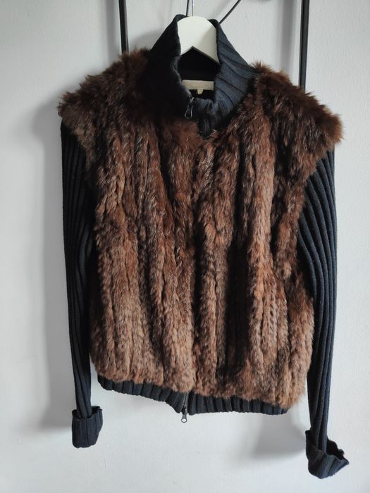Remondini milano sweter+futro z królika r.M