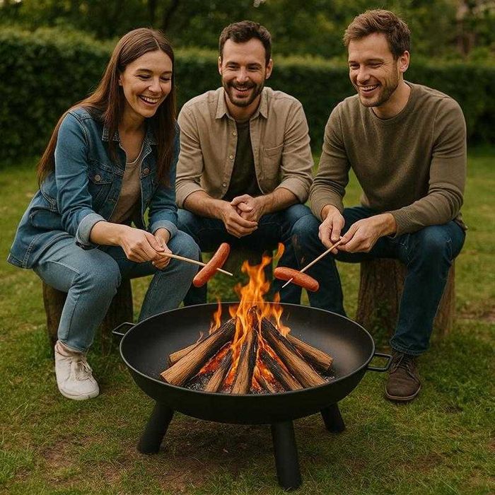Palenisko Ogrodowe Tarasowe Trójnóg z Rusztem Grill NOWE