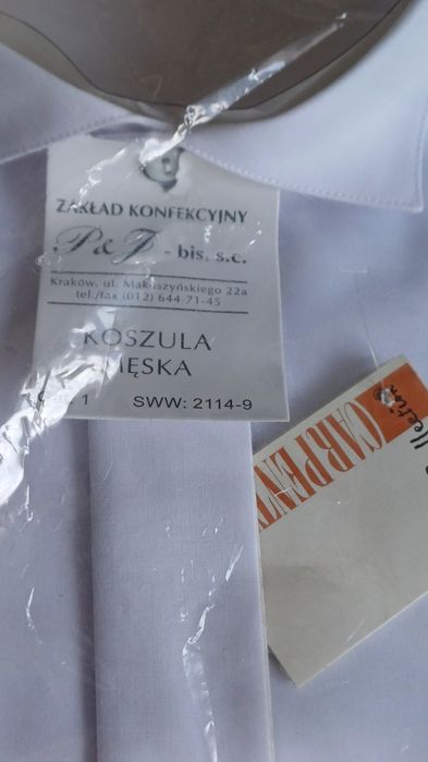 Koszula biała męska nowa