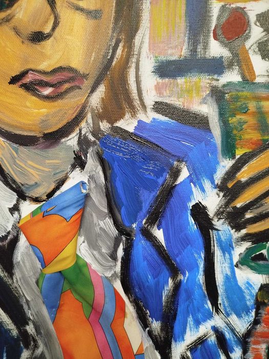 Quadro pintura a óleo FLIRT 100cms x 80 cms