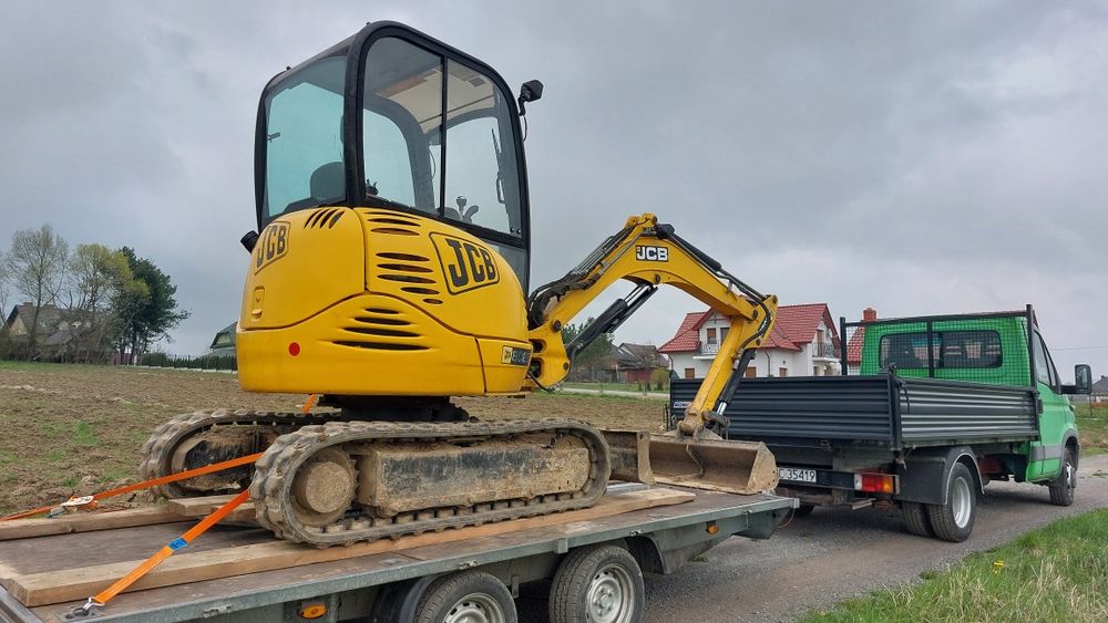 Wynajem minikoparki JCB 8025 Wypożyczenie minkoparka kraków bochnia