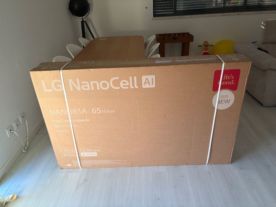 Tv LG NanoCell 65 nova na caixa