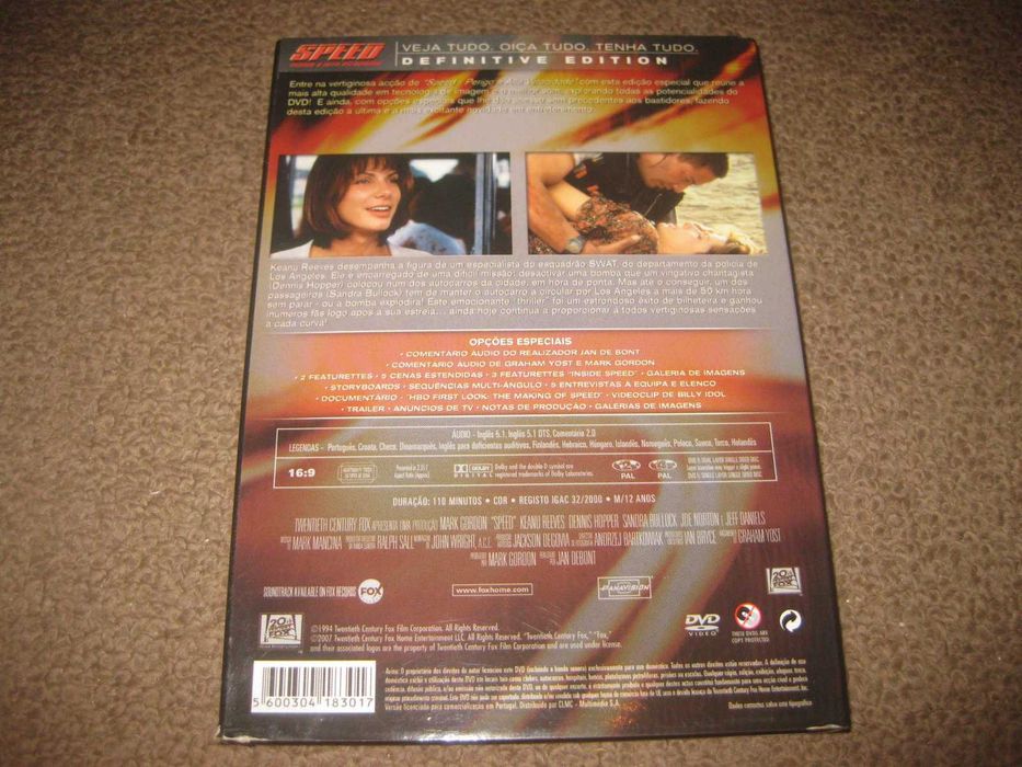 "Speed" com Keanu Reeves/Edição Especial com 2 DVDs/Slidepack!