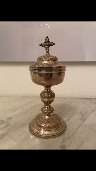 Antyk Kielich Komunikanty Francja Srebro Minevra 1850