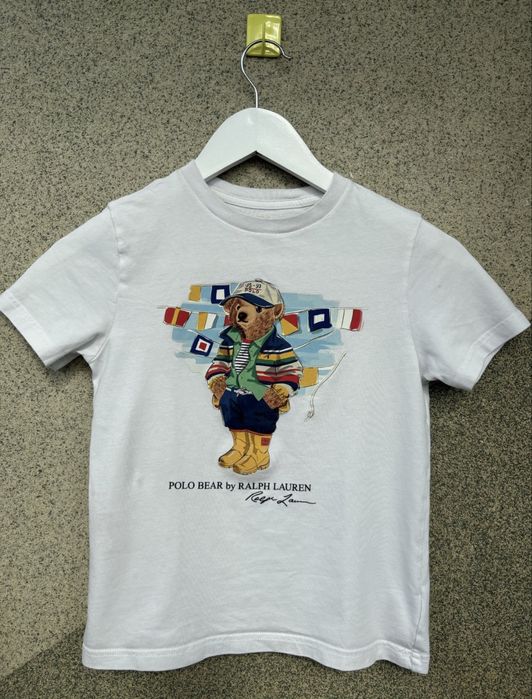 Футболка дитяча  Polo Ralph Lauren, з ведмедиком,7 років