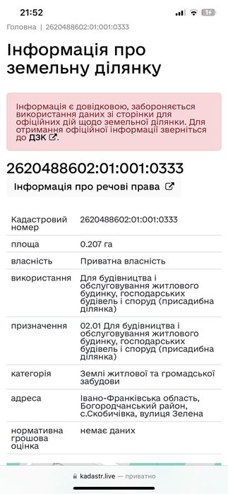 Земля біля м. Богородчани