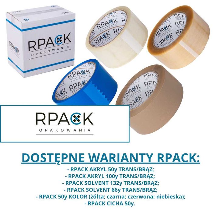 Taśma RPACK Akryl Transparent/Brąz 48/100y - 1szt.