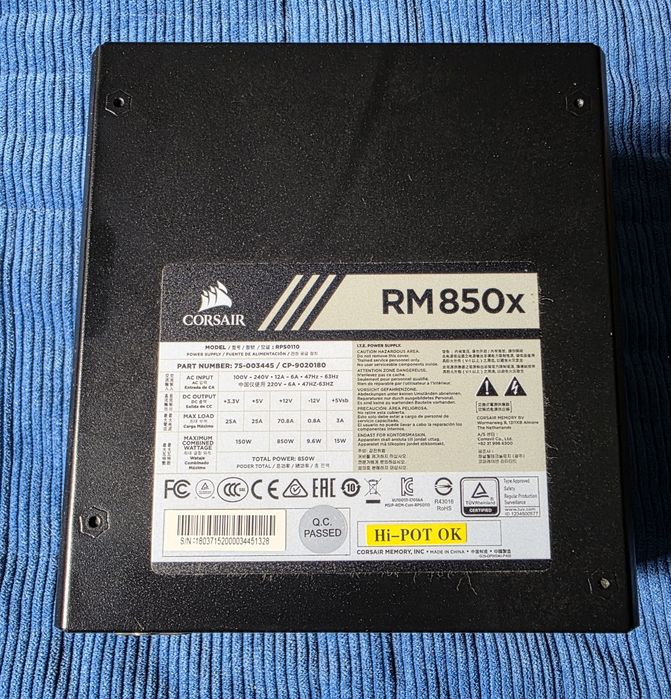 Fonte de Alimentação Corsair RM850X