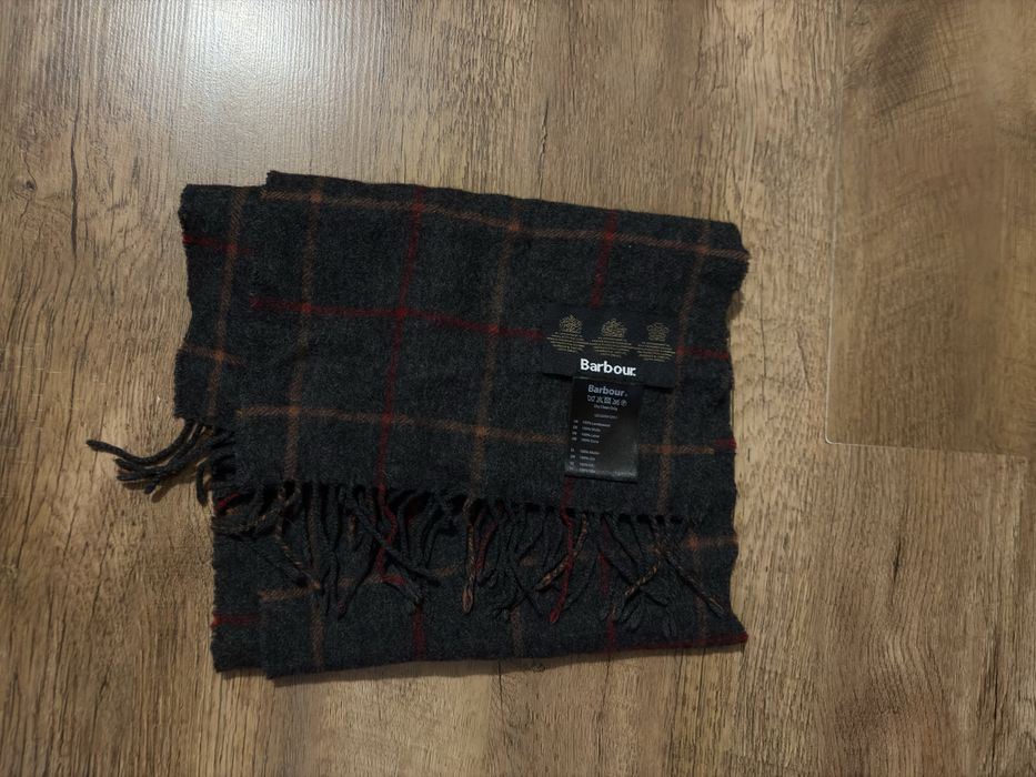 Класичний Шарф Barbour в клітинку шерстяний