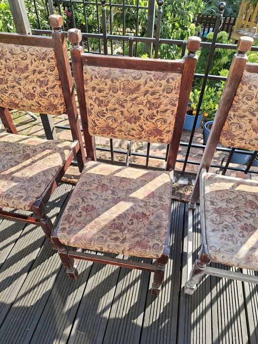 Krzesła stylowe do renowacji stan jak na zdjęciu