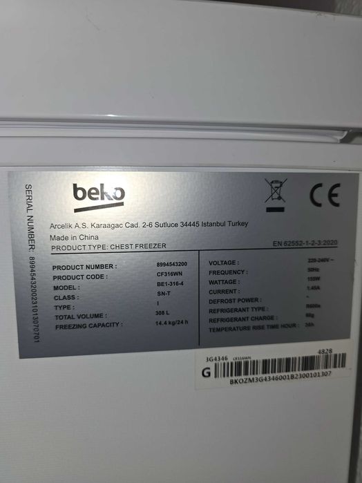 Arca horizontal  308 L. Marca Beko_ Worten