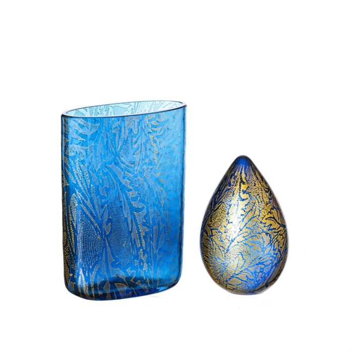 Cristal e vidro - Jarra e pesa papeis - Isle of Wight Glass England