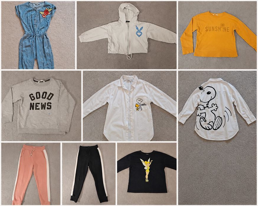 Paczka ubrań dziewczęcych 134 | Mango, Zara, Reserved | 8szt. | Stan idealny