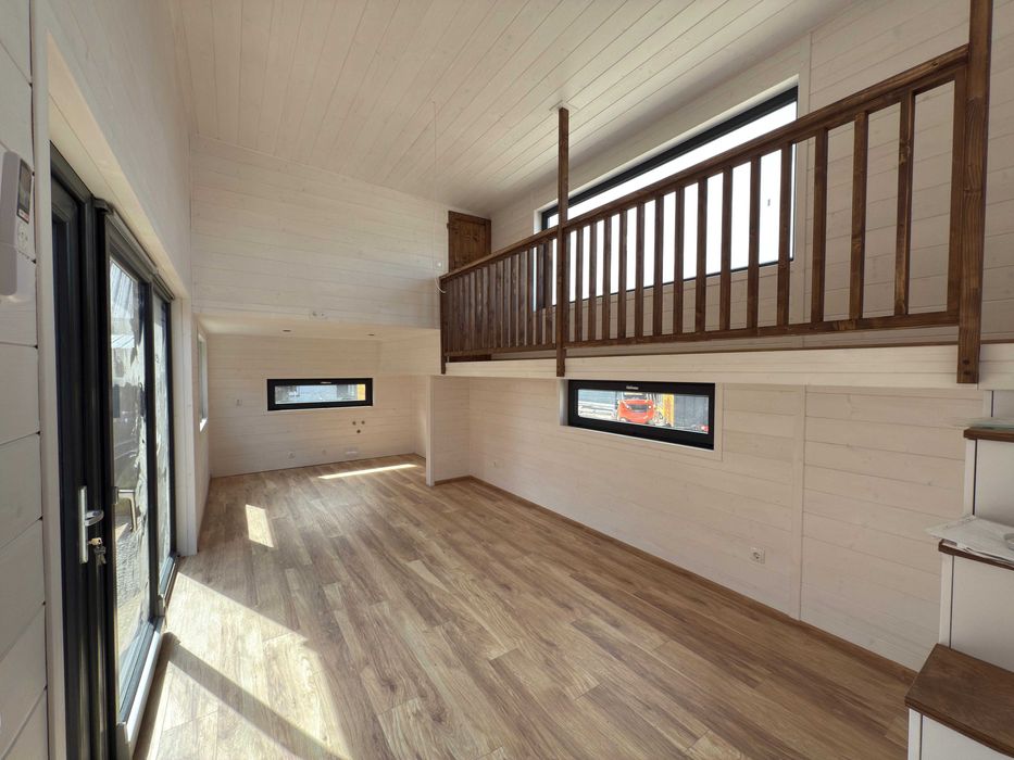 TINY HOUSE DOMEK Mobilny 350X1000 z półpiętrem