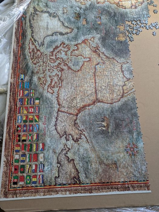 Puzzle Historical world map de 8000 peças Completo