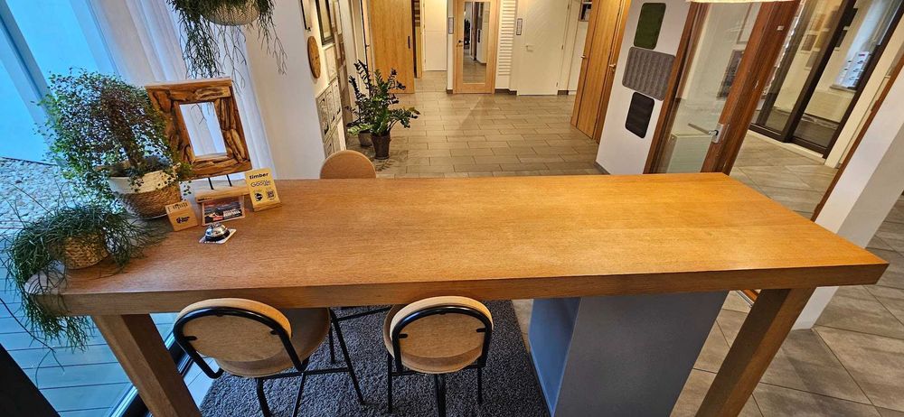 Stół dębowy lub lada 280x80 cm wysokość 110 cm