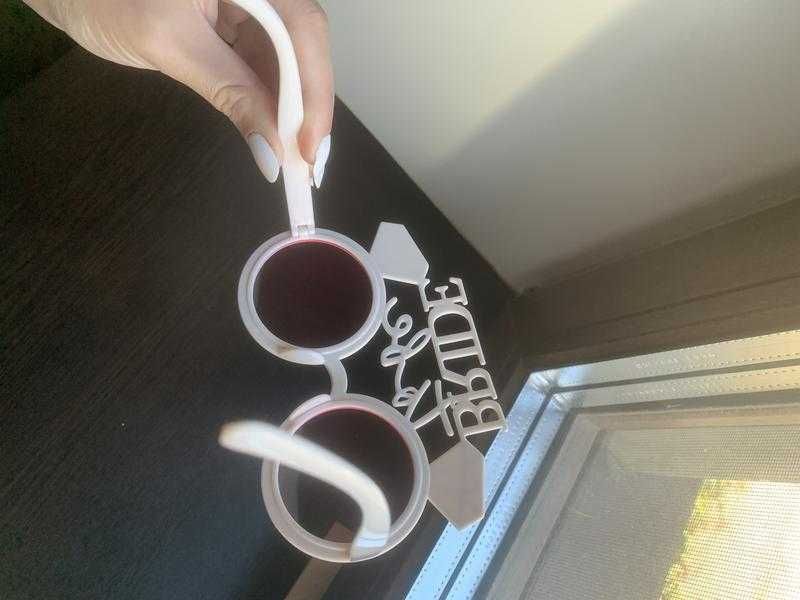 Окуляри для нареченої , рожеві окуляри bride