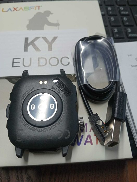 Smartwatch Laxasfit GT11 (H12)- PRETO -  Lanterna LED - NOVO