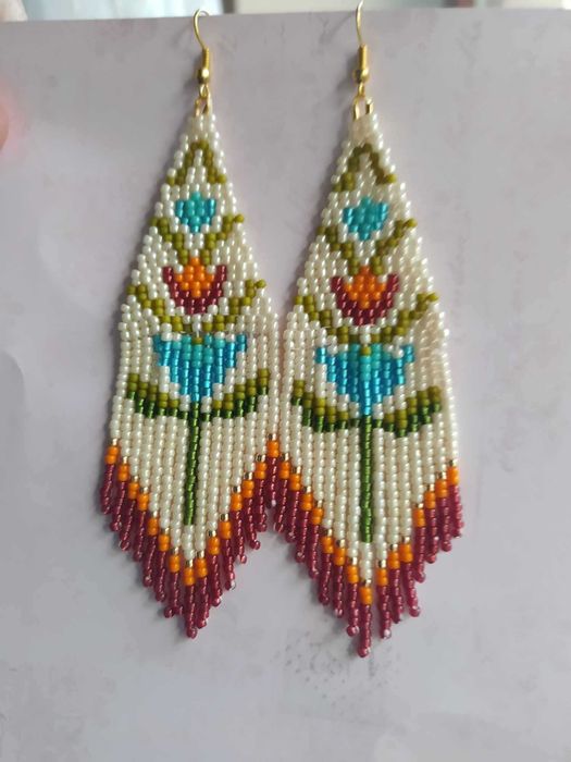 Kolczyki z koralików Toho