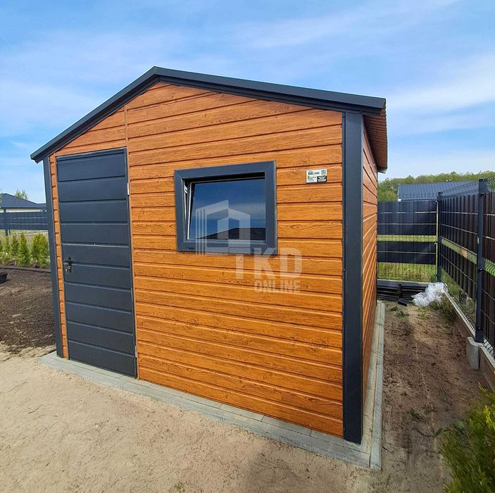 Schowek - domek ogrodowy 3x2,5m - drzwi - 2x okno dach TKD362