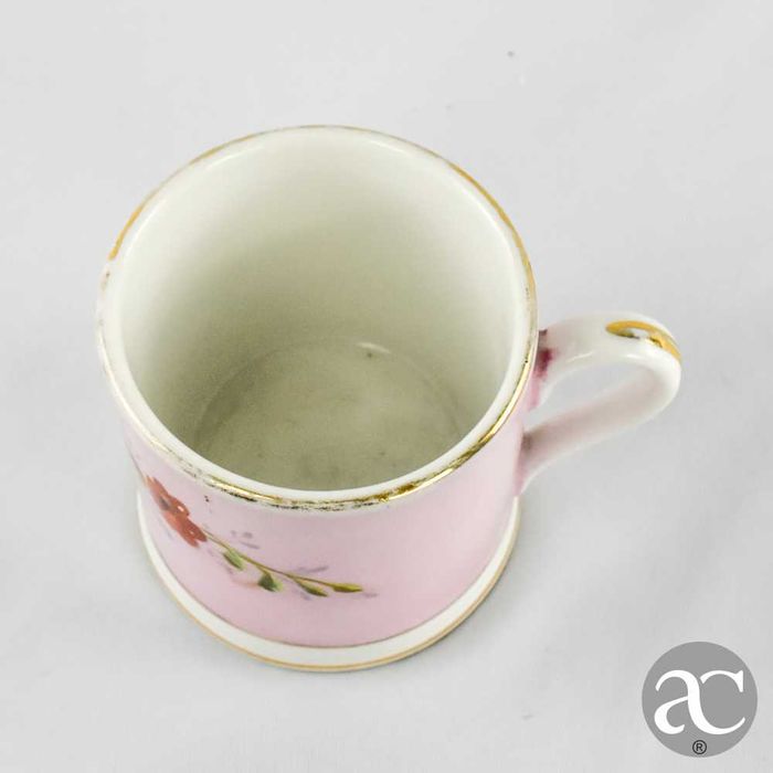 Caneca porcelana Vista Alegre, pintada à mão, 1ª metade do séc. XIX
