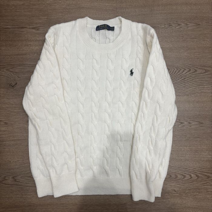 Polo Ralph Lauren – Camisola de Malha Branca (Cable Knit)