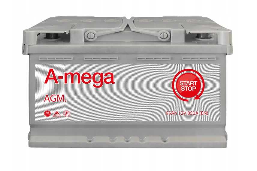 AKUMULATOR Amega AGM 95AH 850A start-stop P+ Radom WYSYŁKA FREE