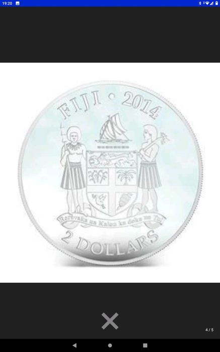 Prata fina 999% Fiji. 2 Dollar 2014 " Dogs & Cats V" -Boston - Terrier