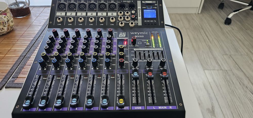 Mikser audio Weymic MX60 – STAN FABRYCZNY (podłączony raz do zdjęć)