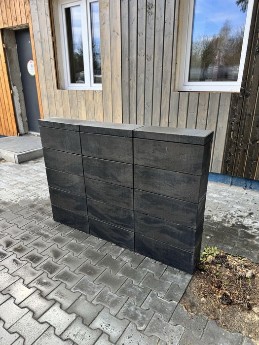 PROMOCJA 500x200x200 Czarny ONYKS 500x200x200 Pustak Ogrodzeniowy