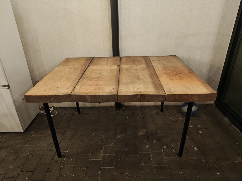 Stół industrialny DIY gruby blat 7 cm