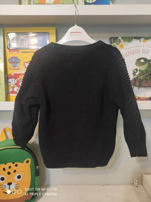 Czarny gruby sweter next 110