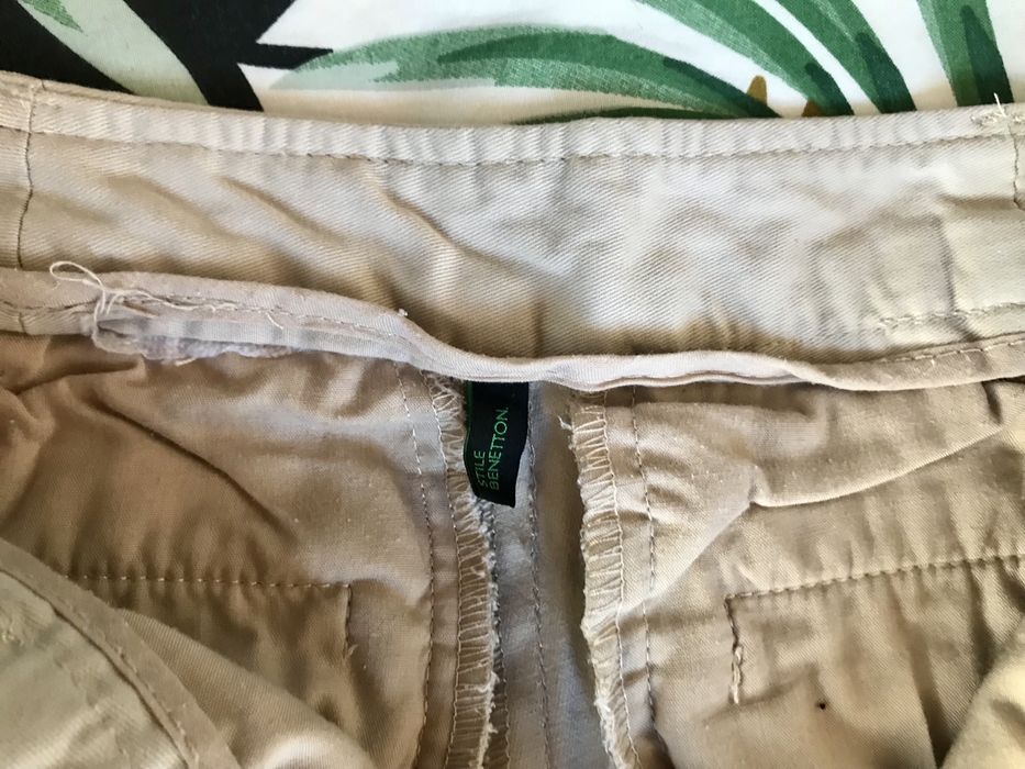 Calças Beje Benetton 38 Mulher