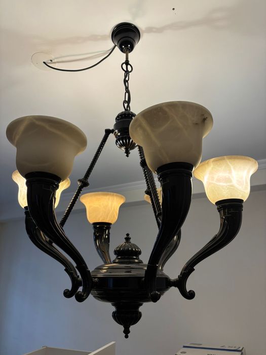 Candelabros/candeeiros de teto vintage em ferro fundido
